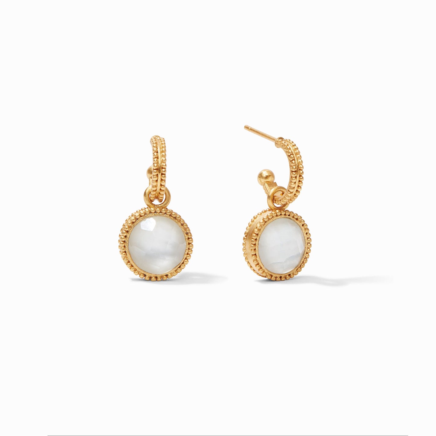 Julie Vos Fleur de Lis Hoop & Charm Earring