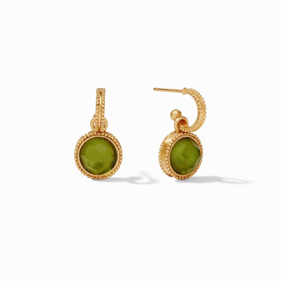 Julie Vos Fleur de Lis Hoop & Charm Earring