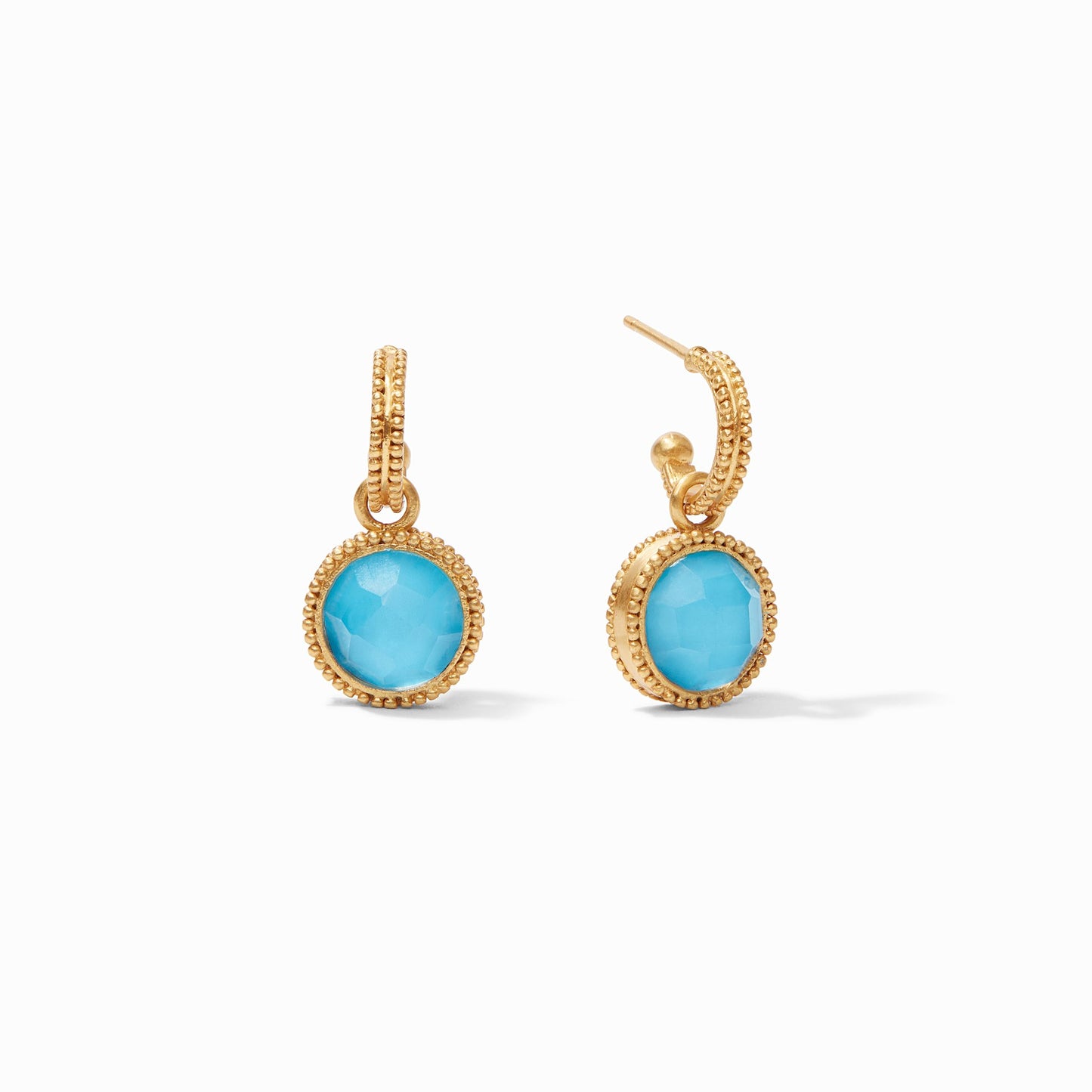 Julie Vos Fleur de Lis Hoop & Charm Earring