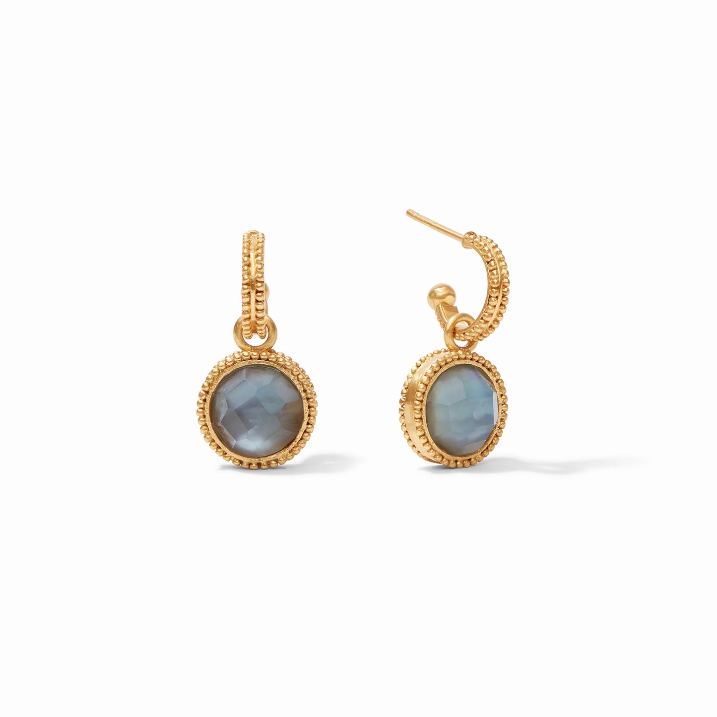 Julie Vos Fleur de Lis Hoop & Charm Earring