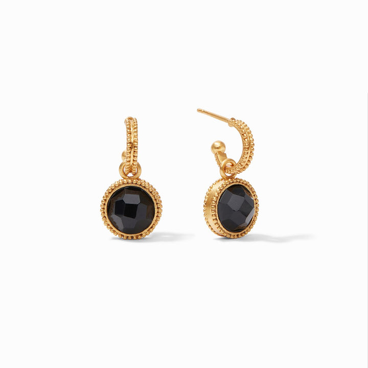 Julie Vos Fleur de Lis Hoop & Charm Earring