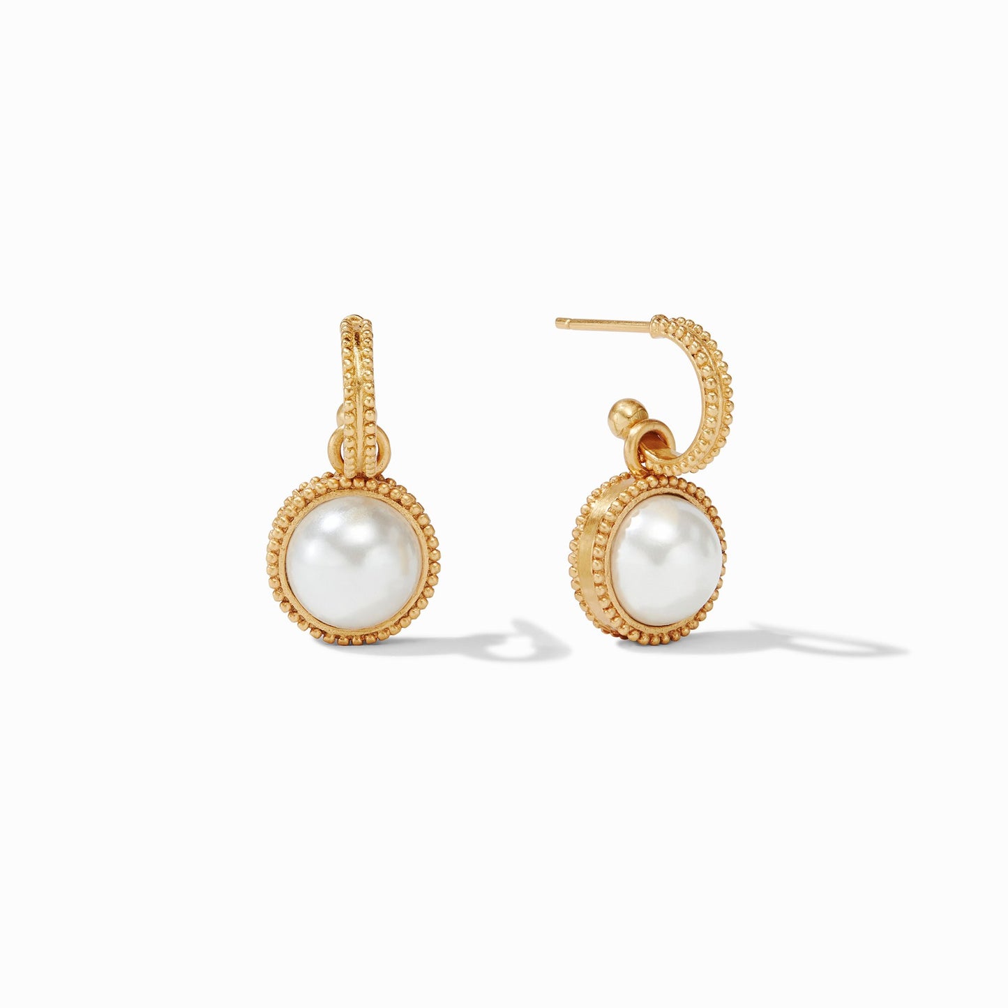 Julie Vos Fleur de Lis Hoop & Charm Earring