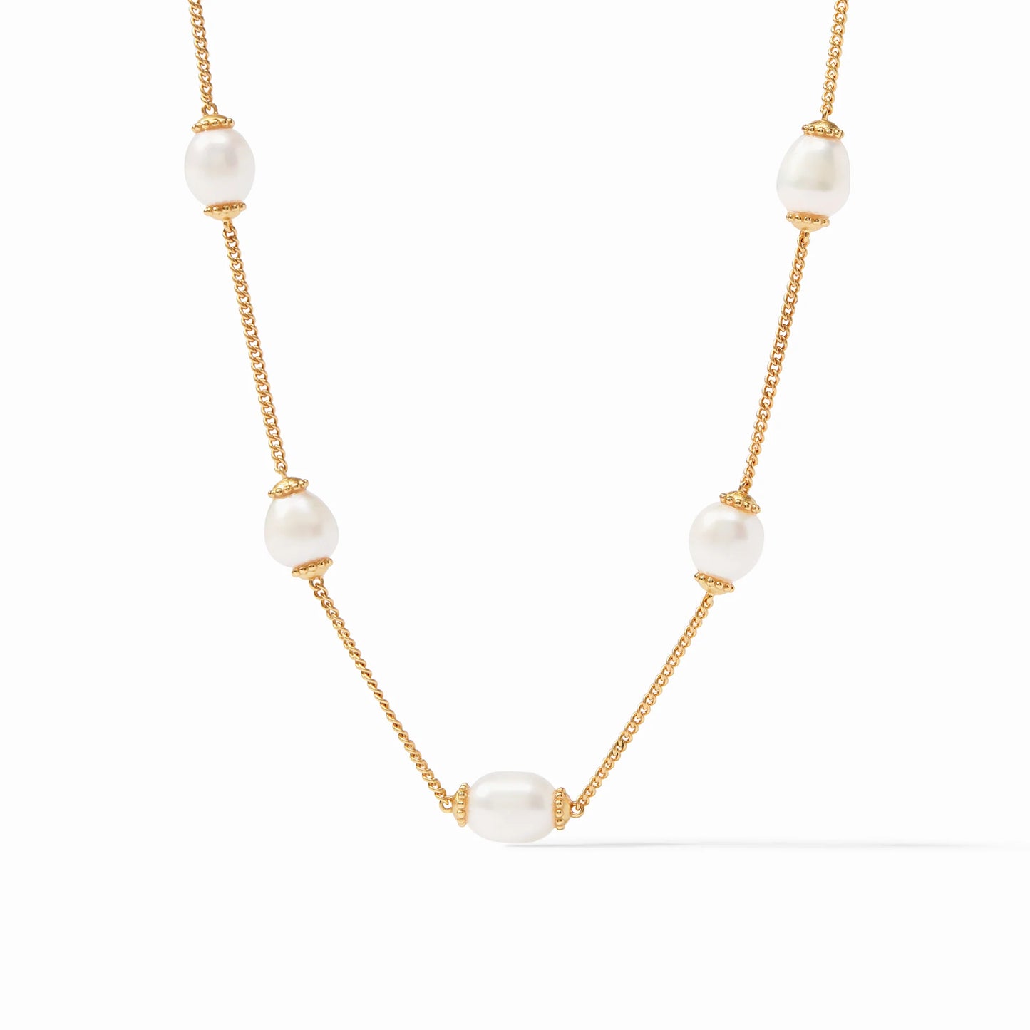 Julie Vos Flora Delicate Necklace, Pearl