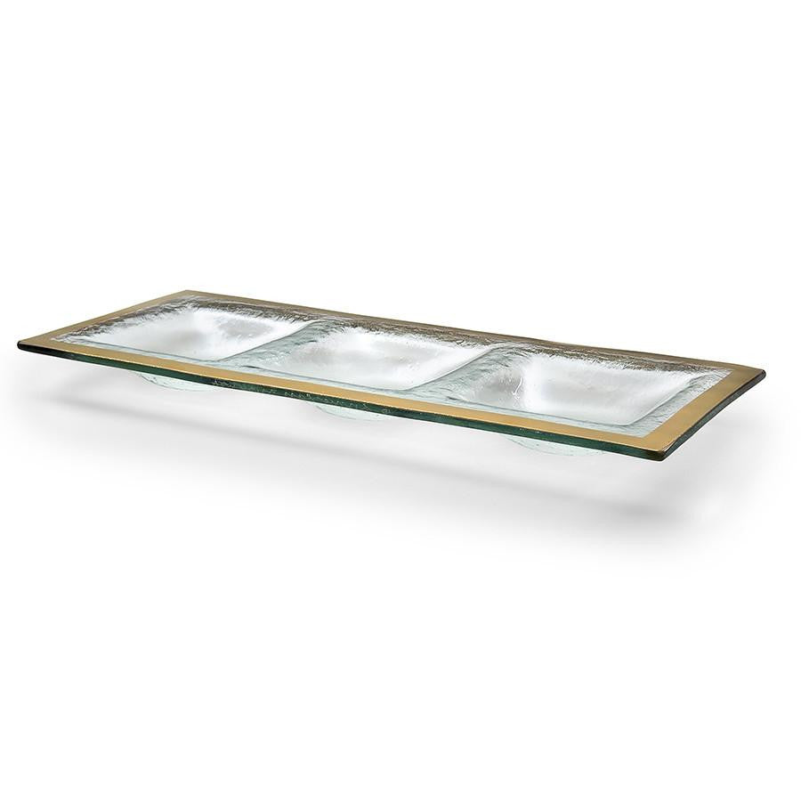 Annieglass Roman Antique Condiment Tray