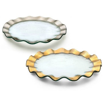 Annieglass Ruffle Buffet Plate