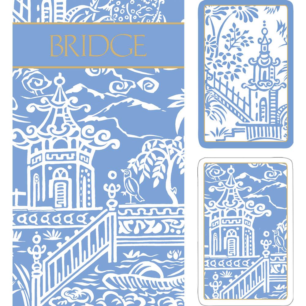 Caspari Pagoda Toile Bridge Gift Set