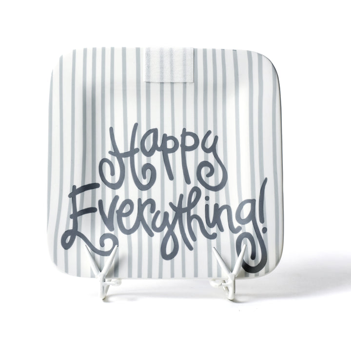 *SOLD AS IS, MAY HAVE CRAZING Happy Everything Stone Skinny Stripe Happy Everything! Mini Platter - AS IS