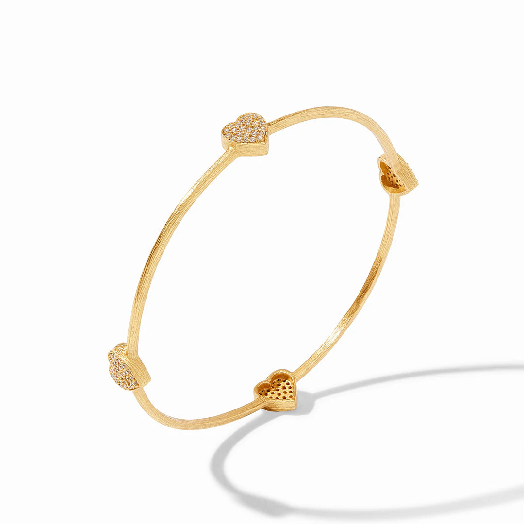 Julie Vos Heart Bangle, Cubic Zirconia