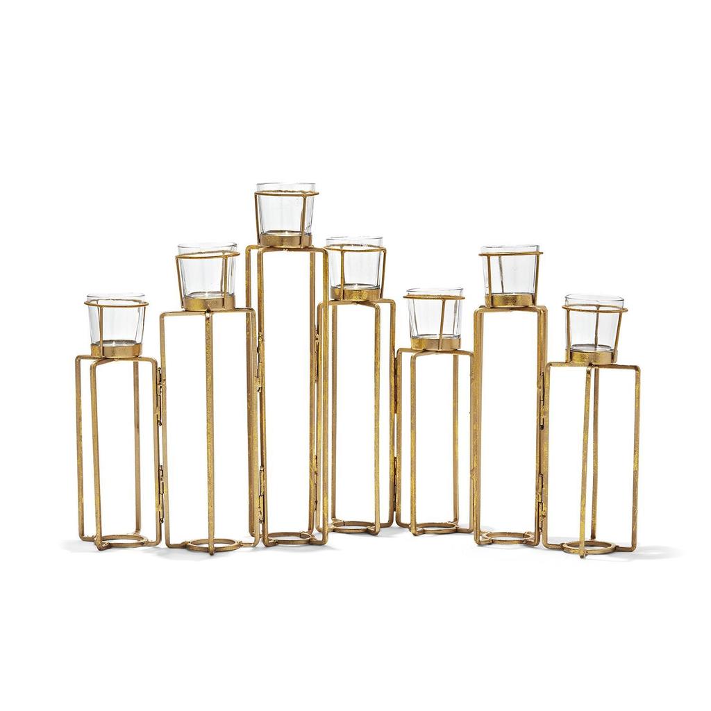 Gold Leaf Hinged Votive Candleholders