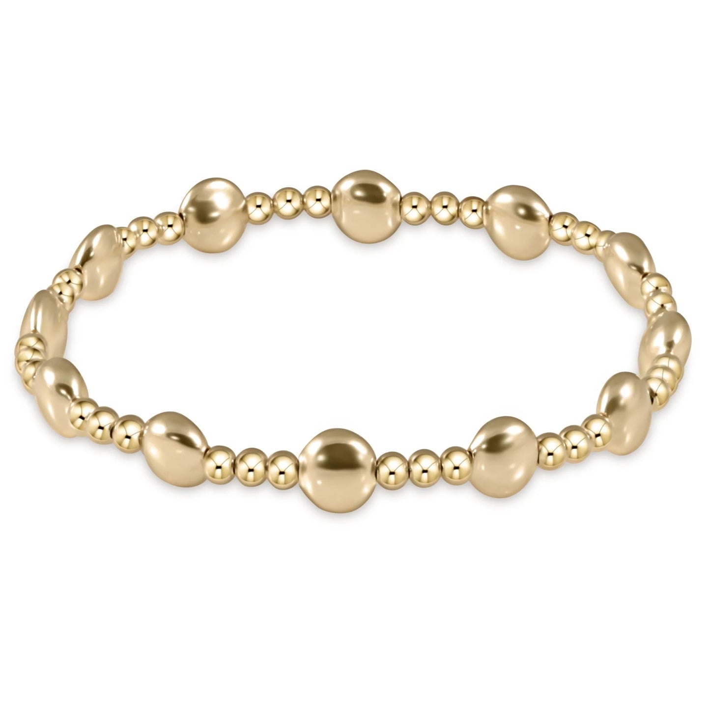 enewton Honesty Gold Sincerity Pattern 6mm Bead Bracelet, Smooth