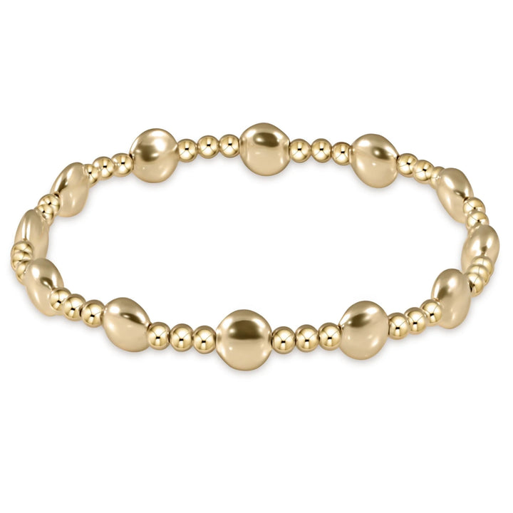 enewton Honesty Gold Sincerity Pattern 6mm Bead Bracelet, Smooth