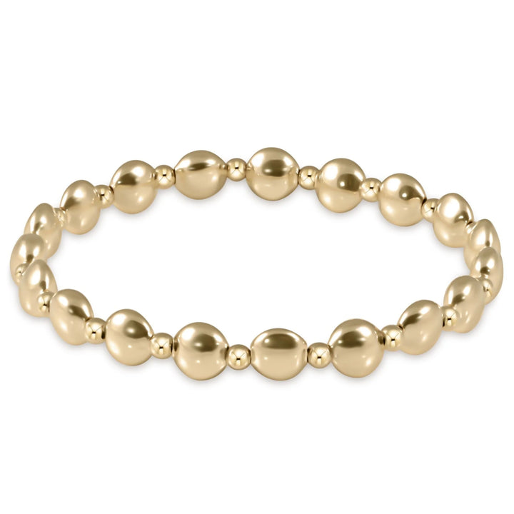 enewton Extends - Honesty Gold Grateful Pattern 6mm Bead Bracelet