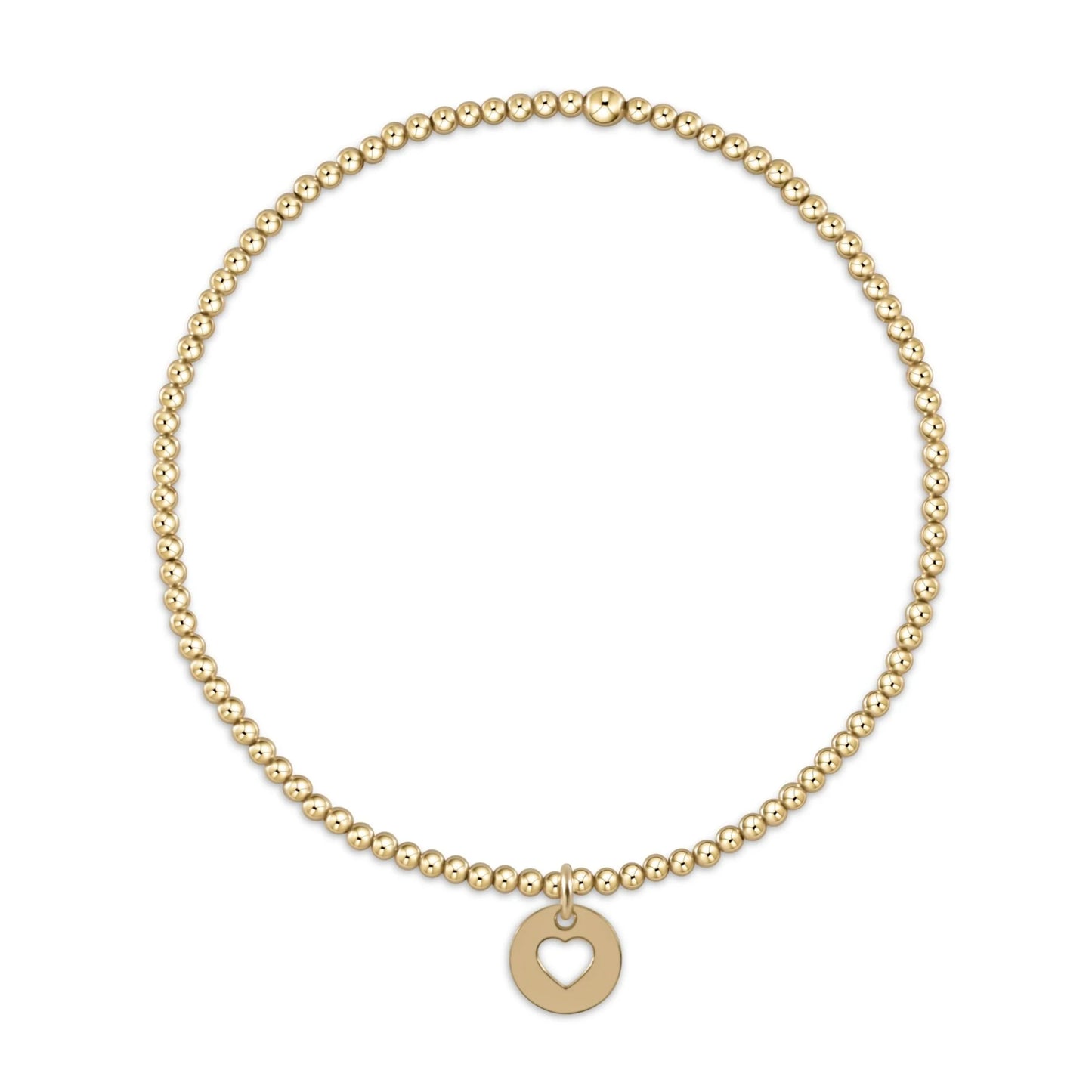 enewton Classic 2mm Gold Bead Bracelet - Love Small Gold Disc