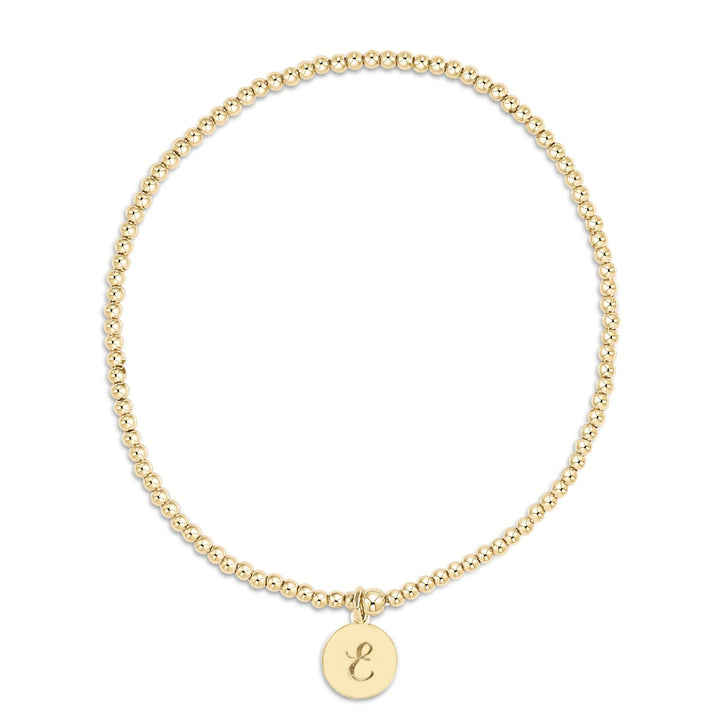 enewton Classic Gold 2mm Bead Bracelet - Respect Small Gold Disc