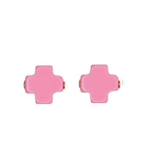 Enewton Signature Cross Stud - Bright Pink