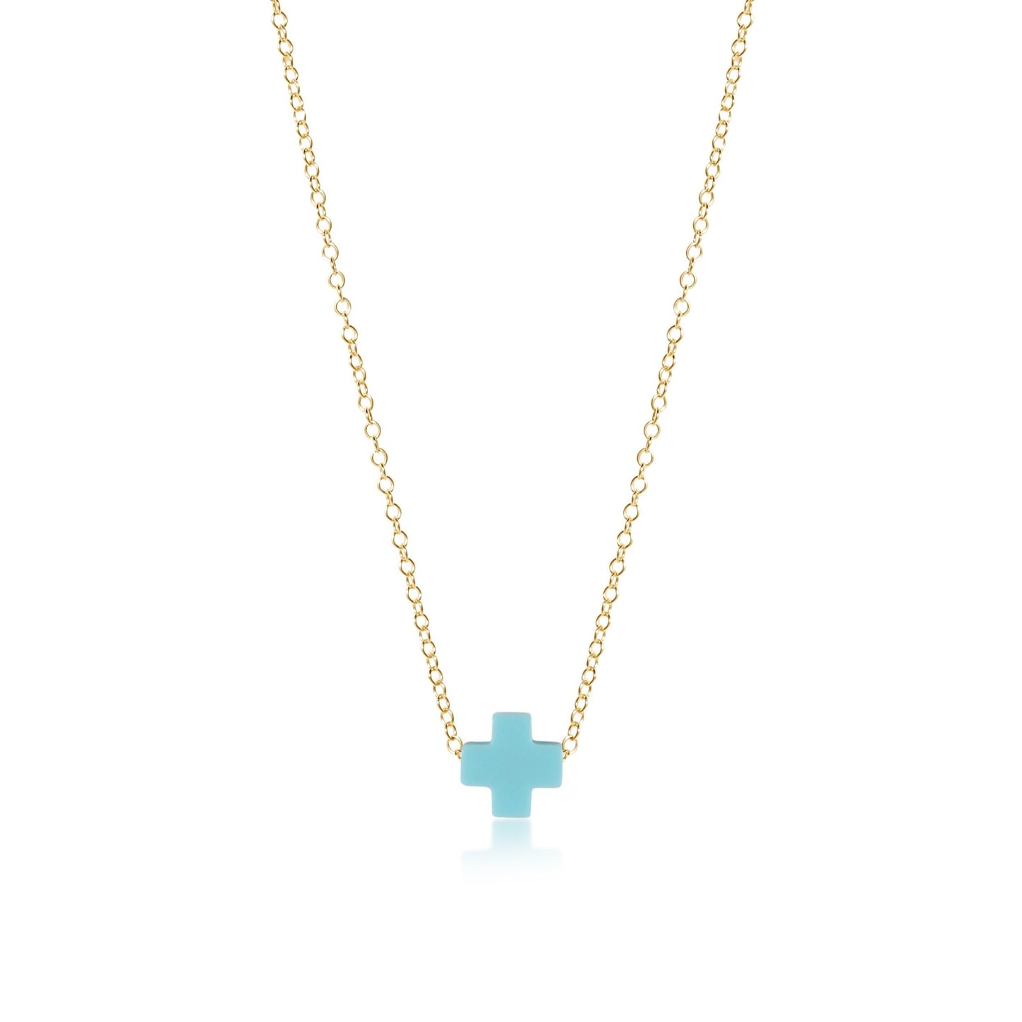 ENEWTON Signature Cross Necklace Turquoise 16"