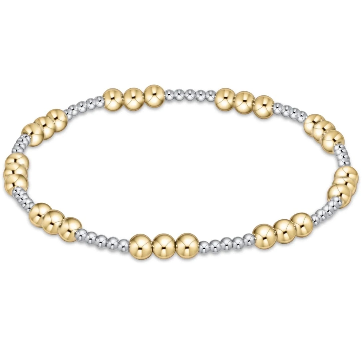 enewton Classic Joy Pattern 4mm Bead Bracelet - Mixed Metal