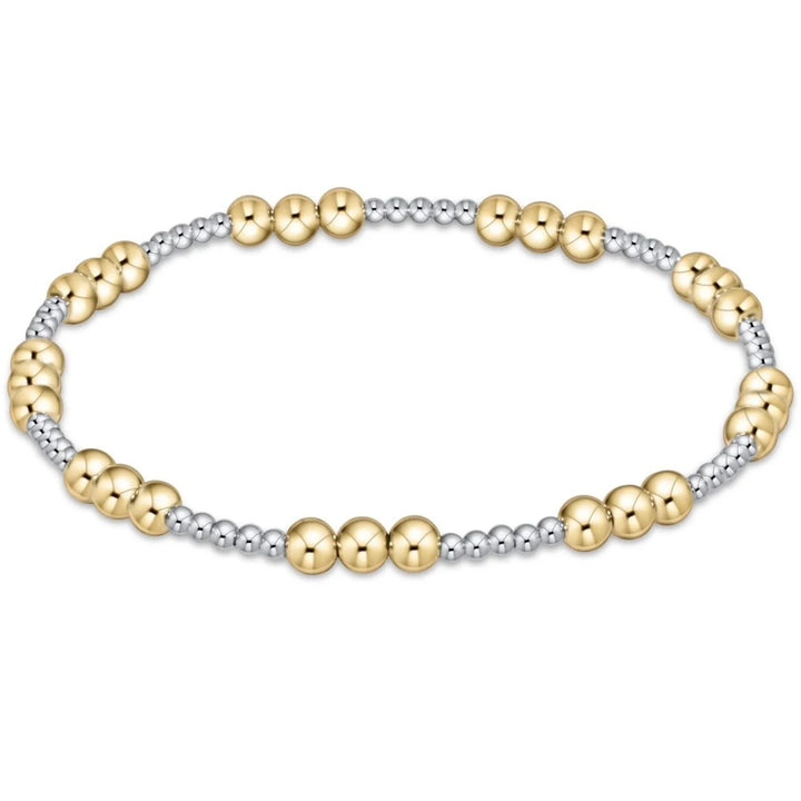 enewton Classic Joy Pattern 4mm Bead Bracelet - Mixed Metal