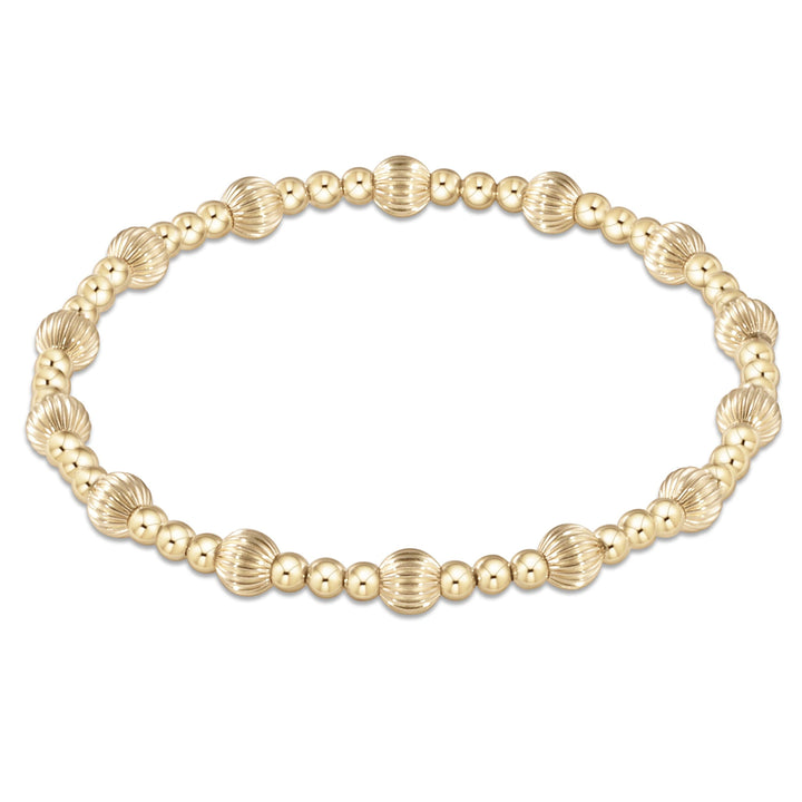 enewton Extends - Dignity Sincerity Pattern 5mm Gold Bead Bracelet