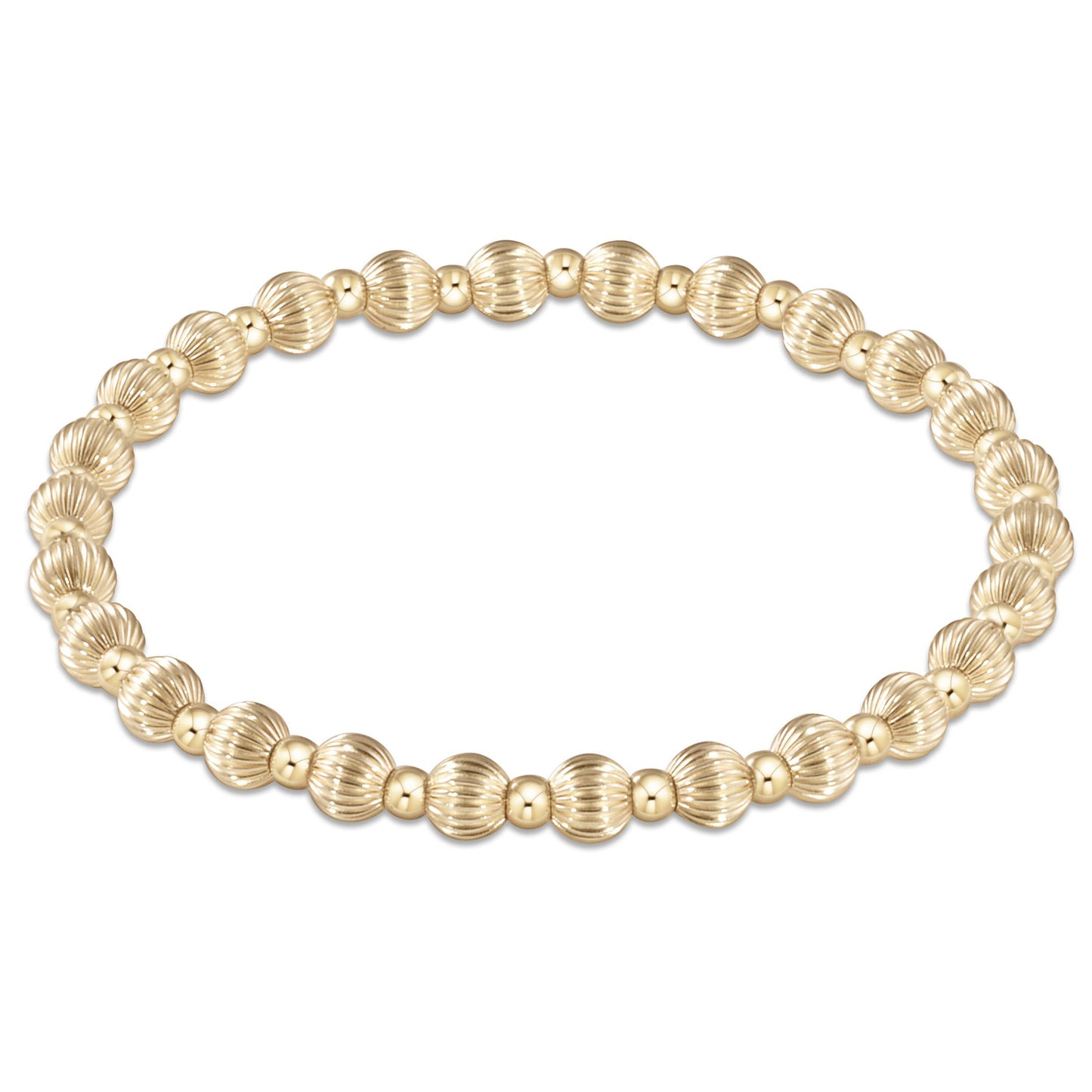 enewton Dignity Grateful Pattern 5mm Bead Bracelet - Gold