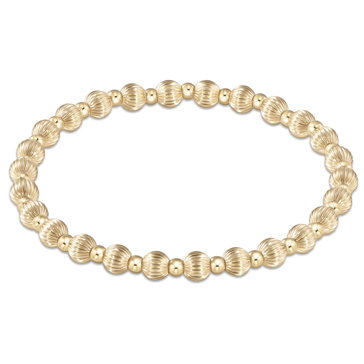 enewton Dignity Grateful Pattern 5mm Bead Bracelet - Gold