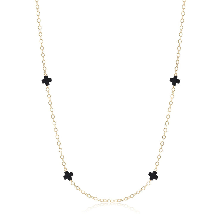 enewton 41" Necklace Simplicity Chain Gold - Signature Cross Onyx