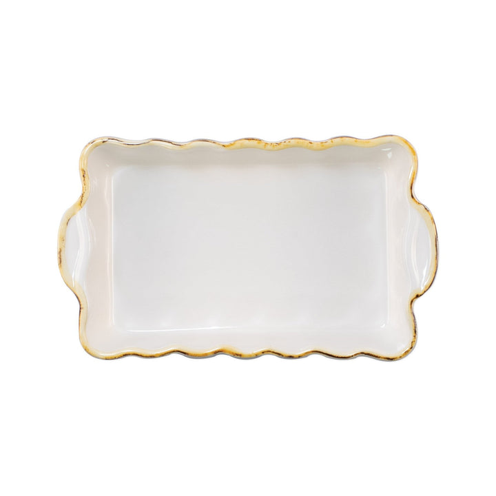 Vietri Italian Baker Small Rectangle, Gray