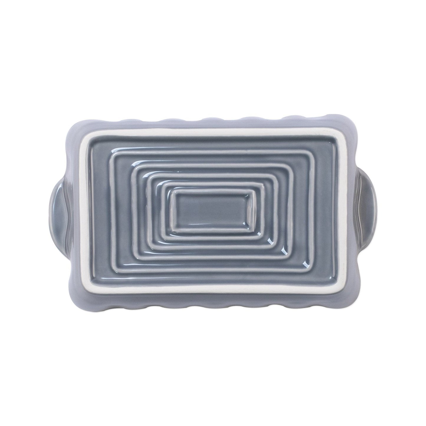 Vietri Italian Baker Small Rectangle, Gray