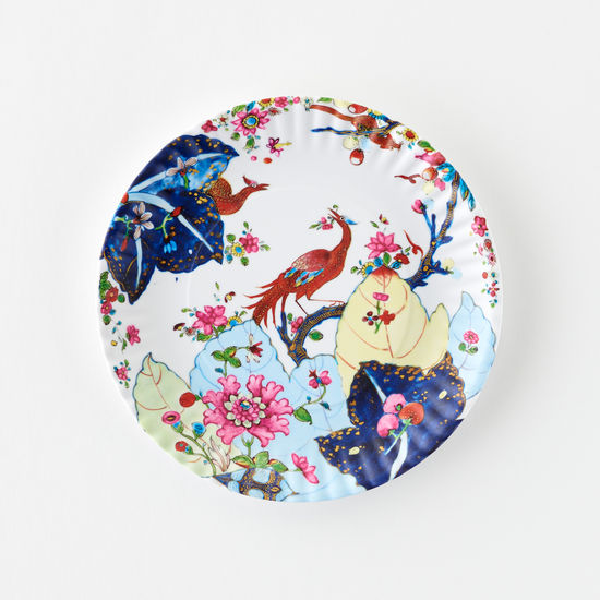 Tobacco Leaf "Paper" Melamine Plate, Set of 4