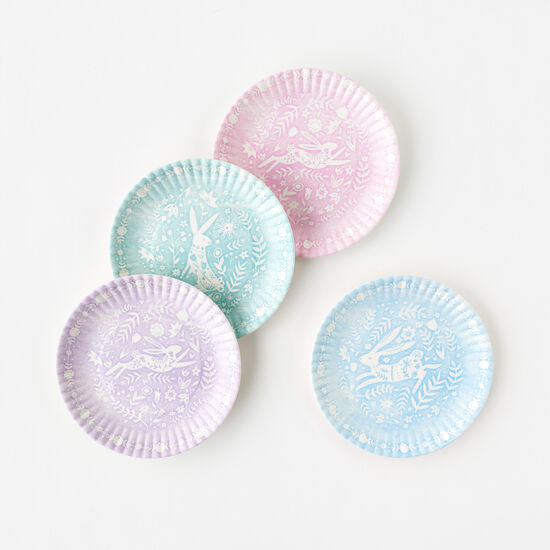 Spring Fables "Paper", Melamine Plate, Set of 4 Assorted