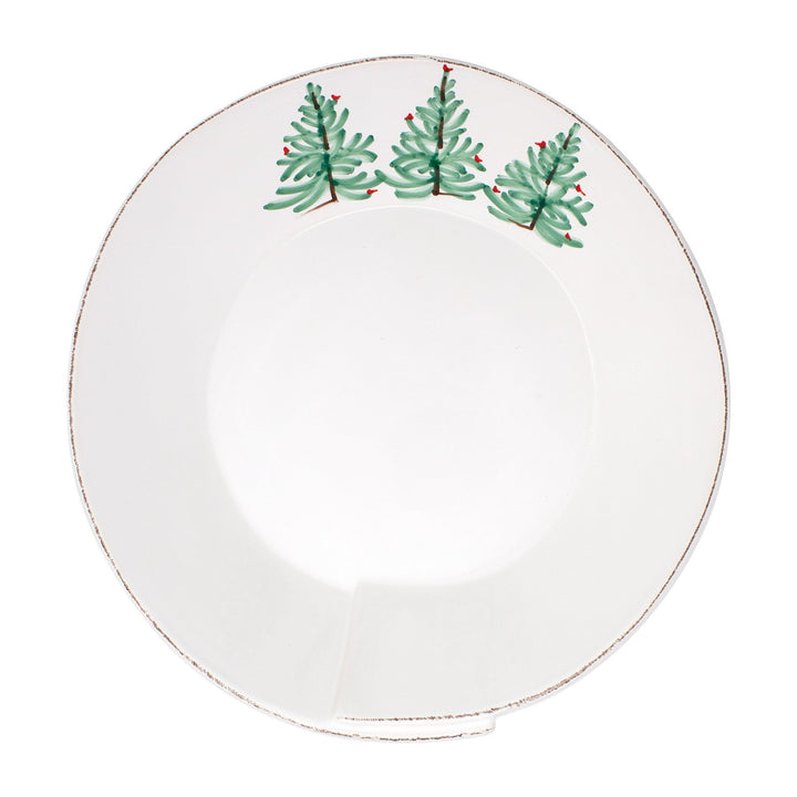 Vietri Lastra Holiday Large Shallow Serve Bowl