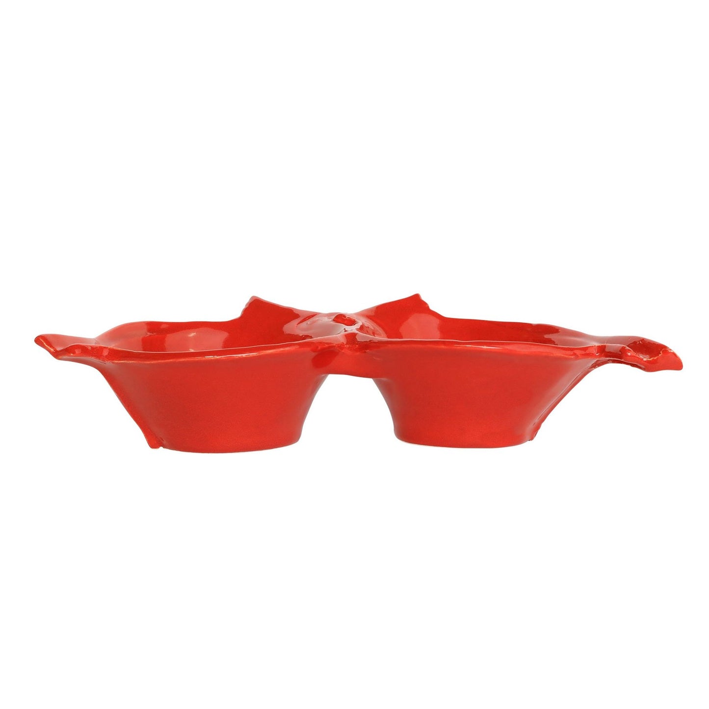 Vietri Lastra Holiday Figural Red Bird Two-Part Server