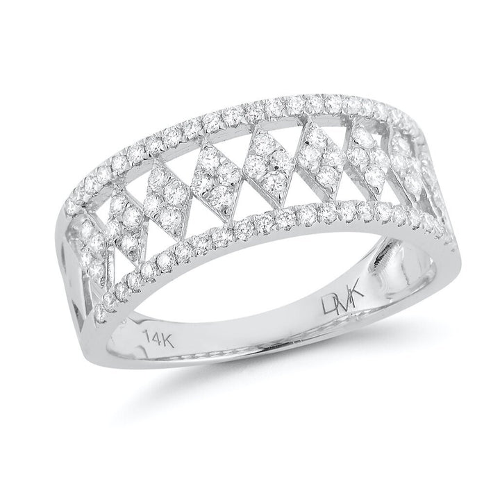 14K WG Vertical Diamond Band