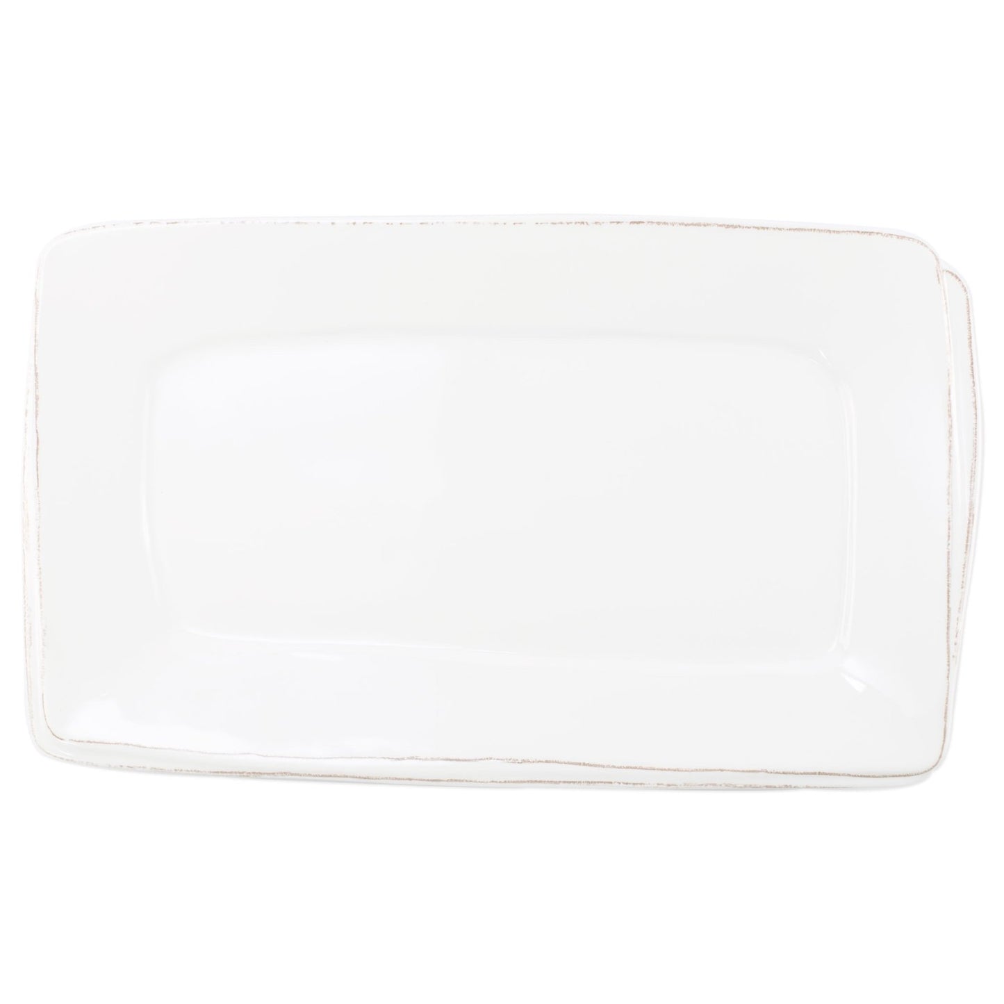 Vietri Lastra Melamine White Rectangular Platter