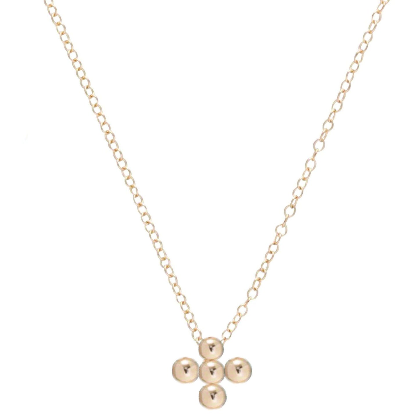 Enewton 16" Necklace Gold - Signature Cross Beaded Gold 3mm
