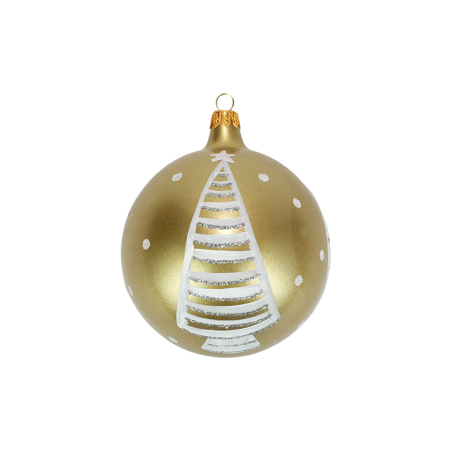 Vietri Ornaments White & Gold Trees Ornament