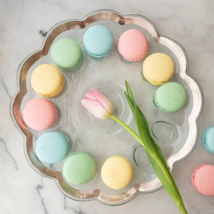 Annieglass Roman Antique Deviled Egg Platter, Gold