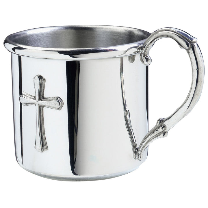 Pewter Easton Baby Cup, Cross