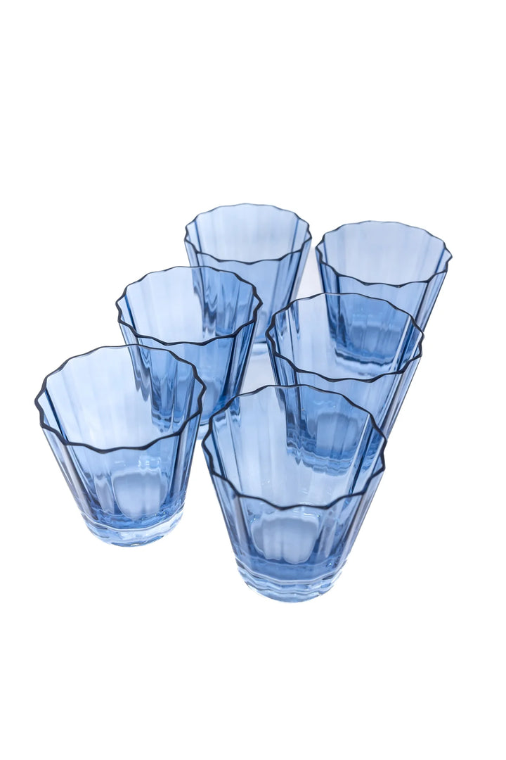 Estelle Colored Glass, Sunday Low Balls, Set of 6