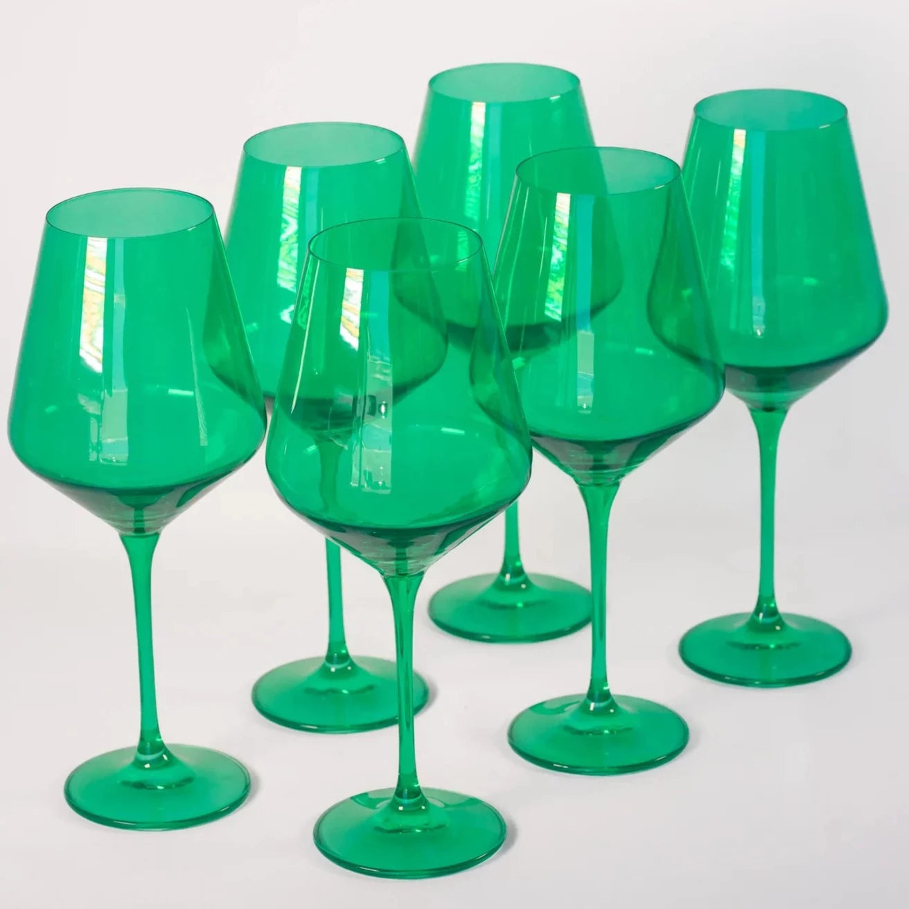 Estelle Colored Glass, Wine Glasses, Set of 6
