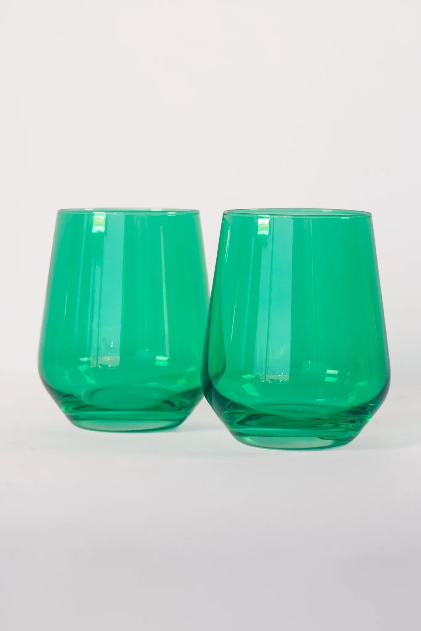 Estelle Colored Glass, Stemless Wine, Set of 2