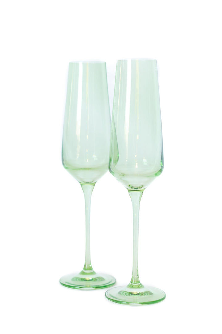 Estelle Colored Glass, Champagne Flute, Set of 2