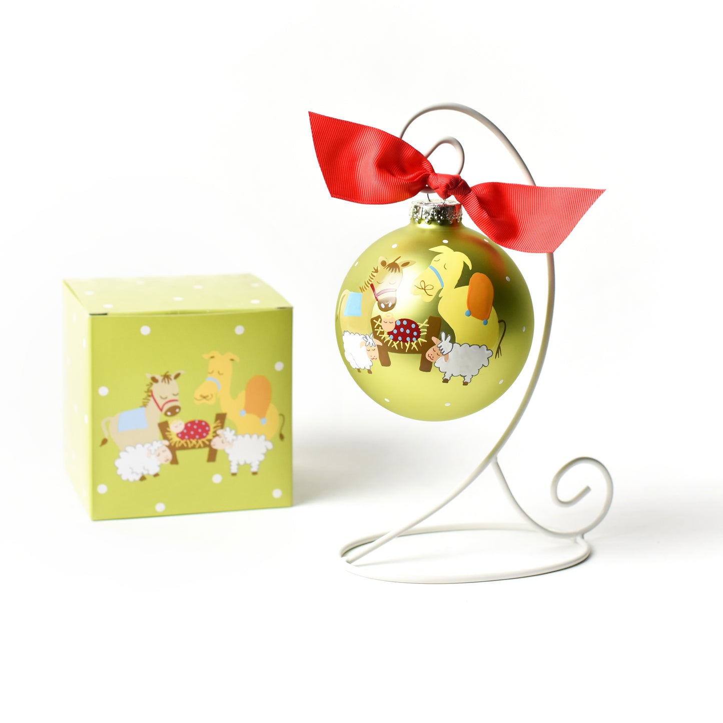 Coton Colors Happy Birthday Jesus Glass Ornament