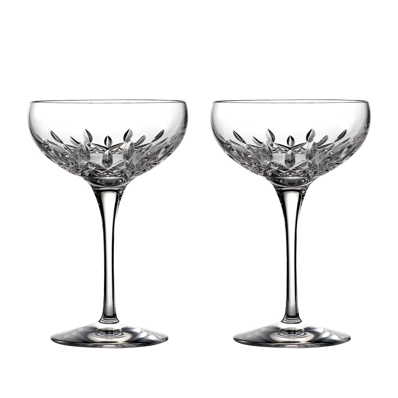 Waterford Lismore Essence Champagne Saucer, Pair
