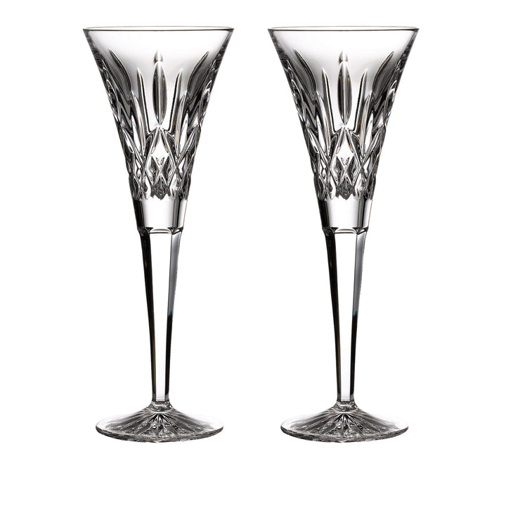 Waterford Lismore Toasting Flutes, Pair