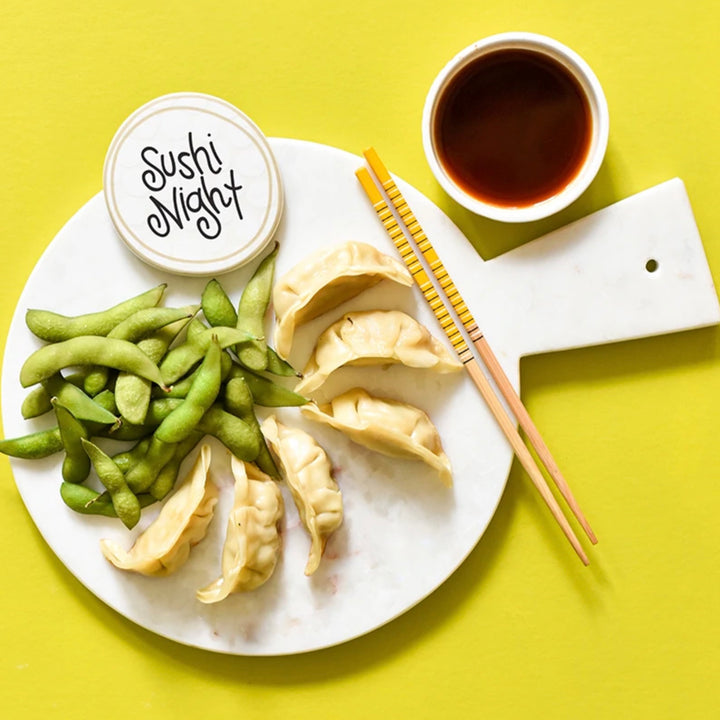 *SOLD AS IS, MAY HAVE CRAZING Happy Everything Mini Marble Serving Board