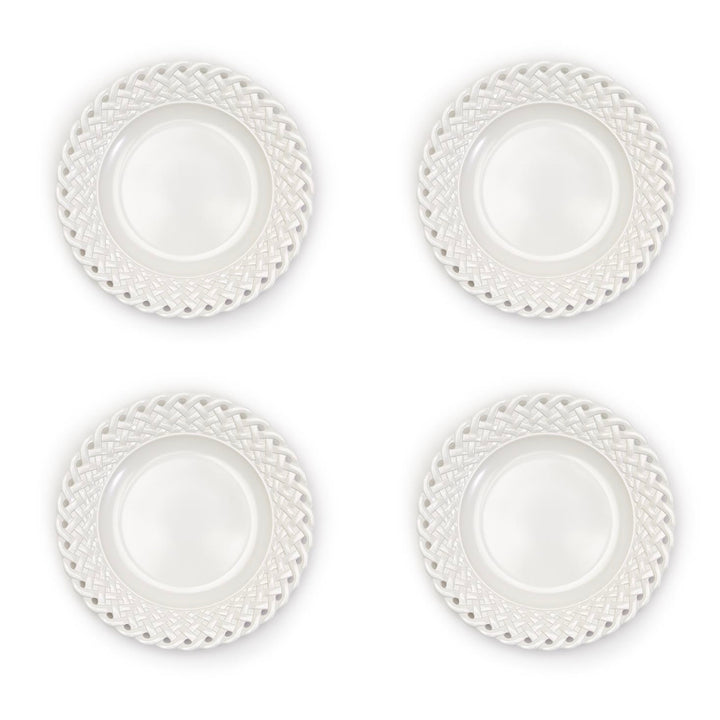 Lattice Melamine Plates Set of 4