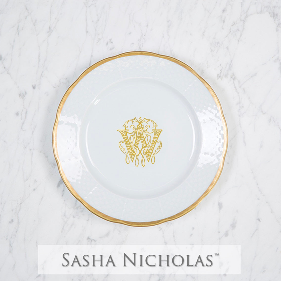 Sasha Nicholas Custom Salad Plate for Anna and Lee