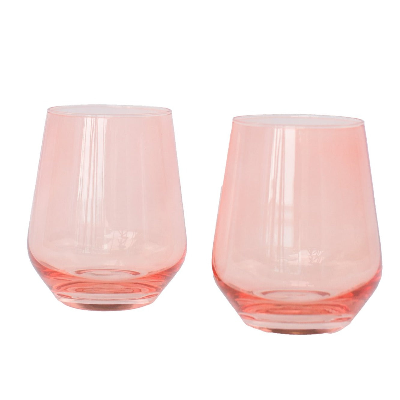 Estelle Colored Glass, Stemless Wine, Set of 2