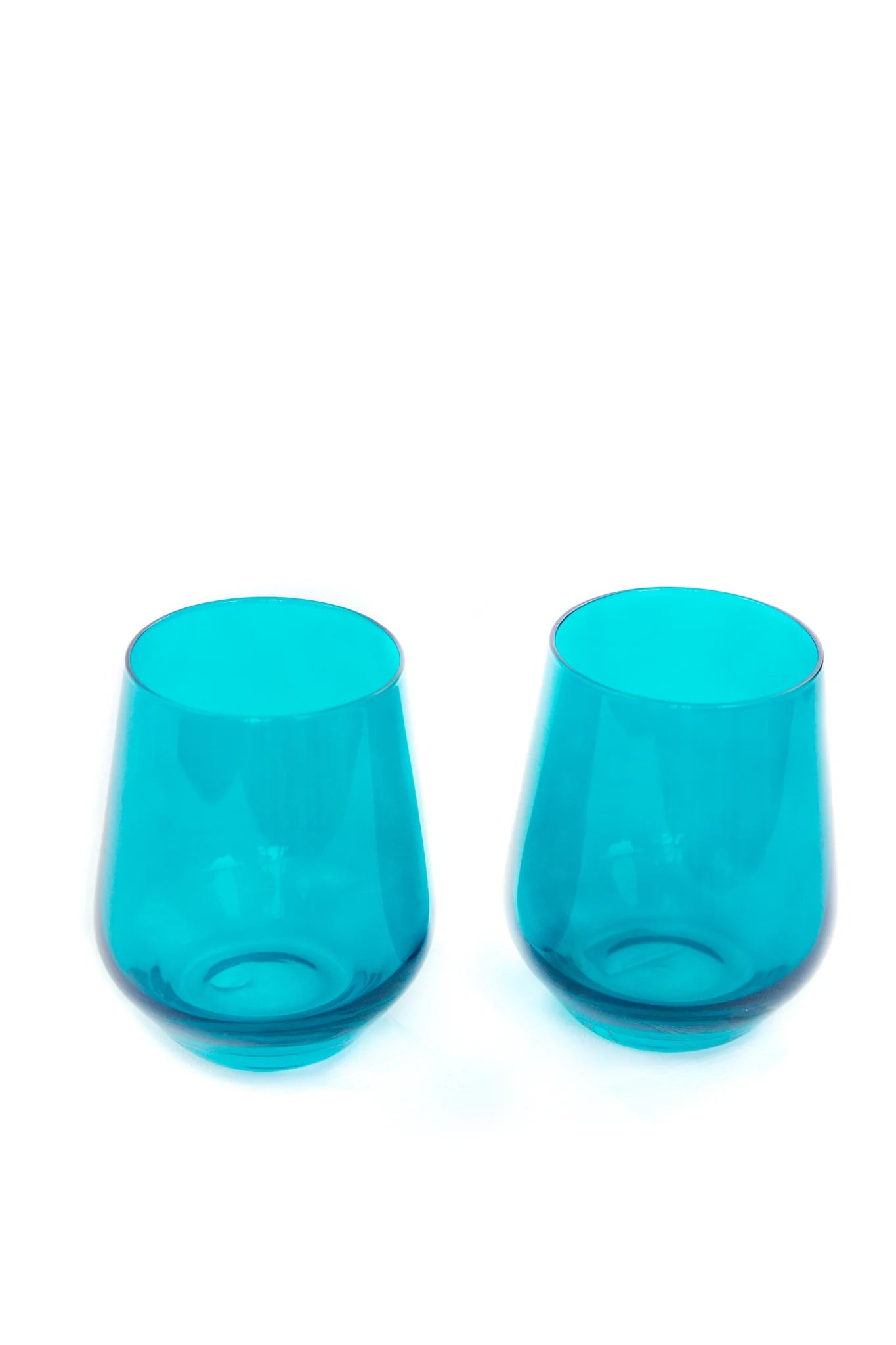 Estelle Colored Glass, Stemless Wine, Set of 2